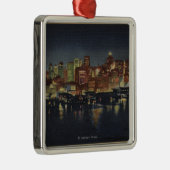 "の女王都市の夜スカイライン メタルオーナメント (右)