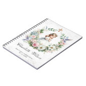 の女祈の子ホワイトダブズフローラファーストコミュニオン ノートブック (左側)