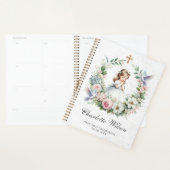 の女祈の子ホワイトダブズフローラファーストコミュニオン プランナー手帳 (ディスプレー)