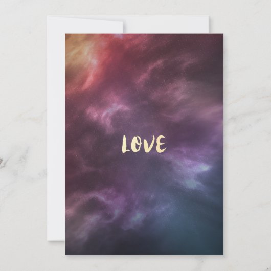 の婚約パーティ結婚銀河系星座 招待状 (裏面)