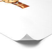 🐒の嬉しそうな満面笑みの顔 ポスター (角)