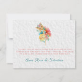 *~*の子ネコの手紙のパステル調のベビーシャワーは感謝していしています サンキューカード (裏面)