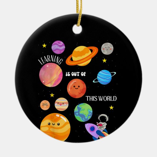 の学は、この世界の宇宙科学の外にある セラミックオーナメント (正面)