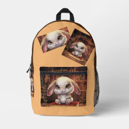 の学バニーカットソーリュックサック プリントバックパック