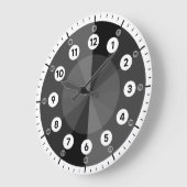 の学時計 – 時間を告げる – Midnight Black ラージ壁時計 (傾斜)