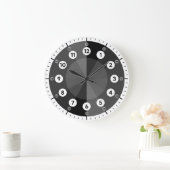 の学時計 – 時間を告げる – Midnight Black ラージ壁時計 (ホーム)