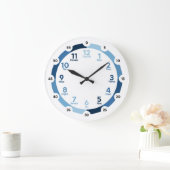 の学時計 – 青の方が良い ラージ壁時計 (ホーム)