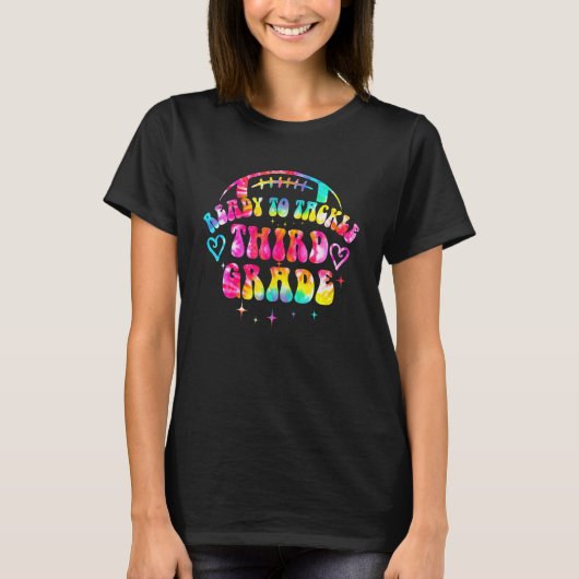 ~の学校の3年生1日目に取り組む準備ができている Tシャツ (正面)