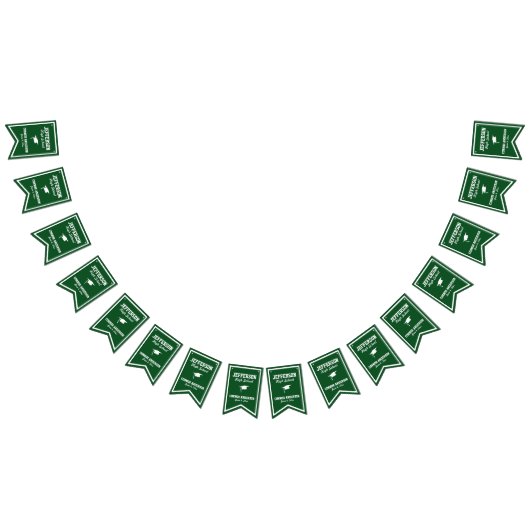 |の学校、卒業生の一流の日付をバントするカスタムな卒業 バンティングフラッグ (全)