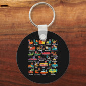 の学輸送動物の手紙Abcs先生 キーホルダー (正面)