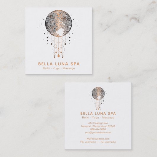 *~*の宇宙の月のシャーマンの月の宇宙 スクエア名刺 (正面/裏面)