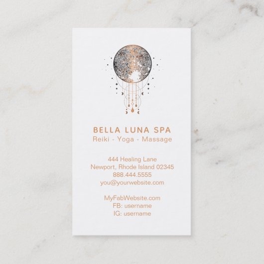 *~*の宇宙の月の月の宇宙シャーマン 名刺 (裏面)