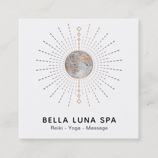 *~*の宇宙の月エネルギーは月のシャーマンを放射します スクエア名刺 (正面)