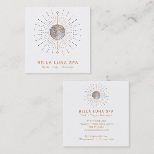 *~*の宇宙エネルギーは月月のシャーマンを放射します スクエア名刺 (正面/裏面)