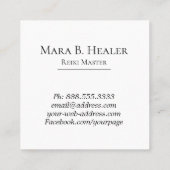 *~*の宇宙ピンクのモモのラベンダーの銀河系の星雲 スクエア名刺 (裏面)