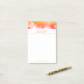 *~*の宇宙モモの金ゴールドのオレンジピンクの銀河系の星雲 ポストイット (デスク上)