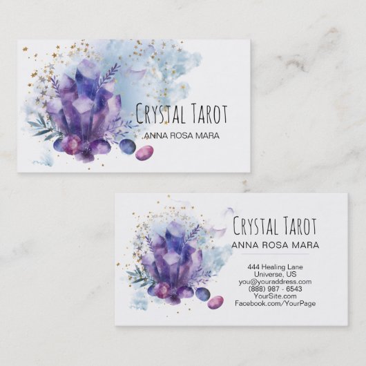 *~*の宇宙宇宙は霊魂CrystalsTarotを主演します 名刺 (正面/裏面)