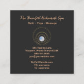 *~*の宇宙幾何学的なBohoの金ゴールドの神聖な幾何学 スクエア名刺 (裏面)