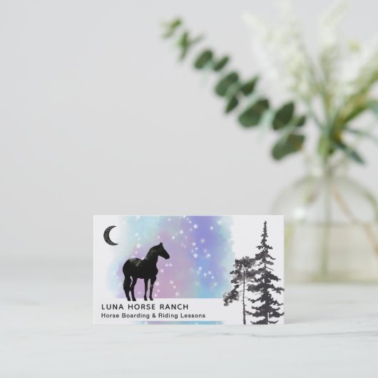 *~*の宇宙星の月の馬牧場虹のシャーマン 名刺 (スタンド正面)