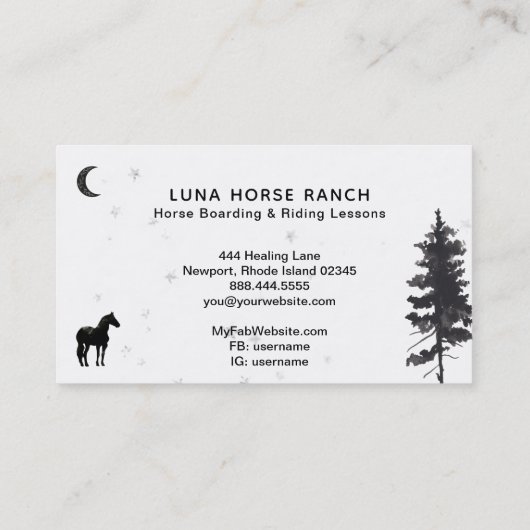 *~*の宇宙星の月の馬牧場虹のシャーマン 名刺 (裏面)