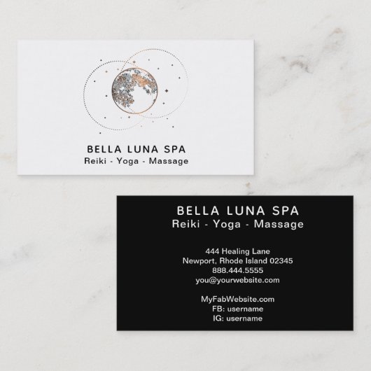 *~*の宇宙星の月は宇宙月のシャーマンを鳴らします 名刺 (正面/裏面)