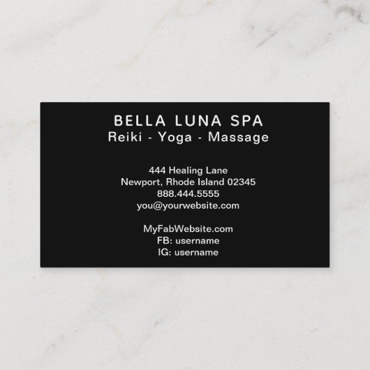 *~*の宇宙星の月は宇宙月のシャーマンを鳴らします 名刺 (裏面)