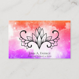 *~*の宇宙星雲のはすGalaxのピンクの紫色 名刺