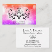 *~*の宇宙星雲のはすGalaxのピンクの紫色 名刺 (正面/裏面)