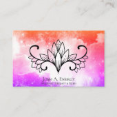 *~*の宇宙星雲のはすGalaxのピンクの紫色 名刺 (正面)