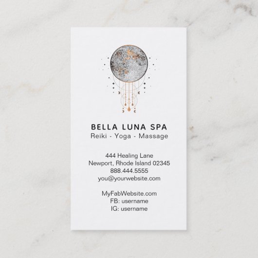 *~*の宇宙月の月の宇宙シャーマン 名刺 (裏面)
