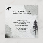 *~*の宇宙月の跳躍のキツネの虹のシャーマン スクエア名刺 (裏面)