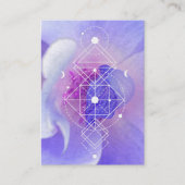 *~*の宇宙月の青のバラの神聖な幾何学 名刺 (正面)