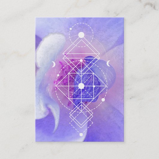 *~*の宇宙月の青のバラの神聖な幾何学 名刺 (正面)
