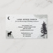 *~*の宇宙月の馬牧場は虹のシャーマンを主演します 名刺 (裏面)