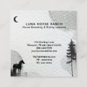 *~*の宇宙月の馬牧場虹はシャーマンを主演します スクエア名刺 (裏面)