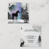 *~*の宇宙月の馬牧場虹はシャーマンを主演します スクエア名刺 (正面/裏面)