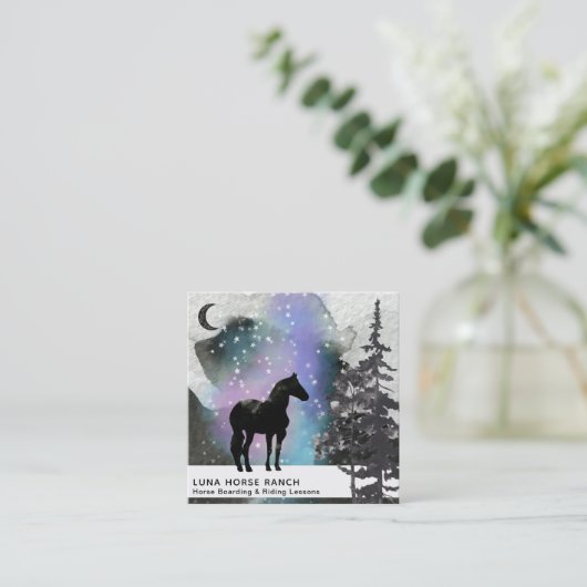 *~*の宇宙月の馬牧場虹はシャーマンを主演します スクエア名刺 (スタンド正面)