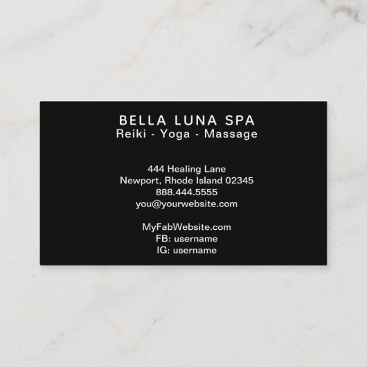 *~*の宇宙月は宇宙月のシャーマンの星を鳴らします 名刺 (裏面)