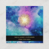 *~*の宇宙治療の宇宙星エネルギー日曜日の破烈 スクエア名刺 (正面)