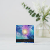 *~*の宇宙治療の宇宙星エネルギー日曜日の破烈 スクエア名刺 (スタンド正面)