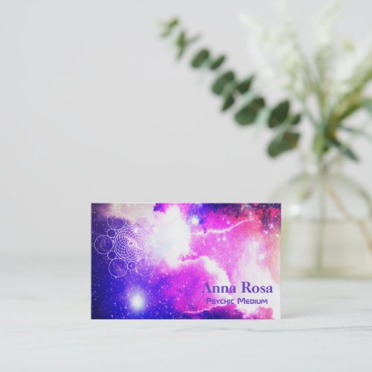 *~*の宇宙神聖な幾何学の銀河系の星雲 名刺 (スタンド正面)