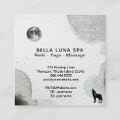 *~*の宇宙遠ぼえのオオカミはシャーマンの月を主演します スクエア名刺 (裏面)