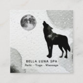 *~*の宇宙遠ぼえのオオカミはシャーマンの月を主演します スクエア名刺 (正面)