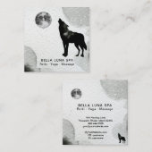 *~*の宇宙遠ぼえのオオカミはシャーマンの月を主演します スクエア名刺 (正面/裏面)