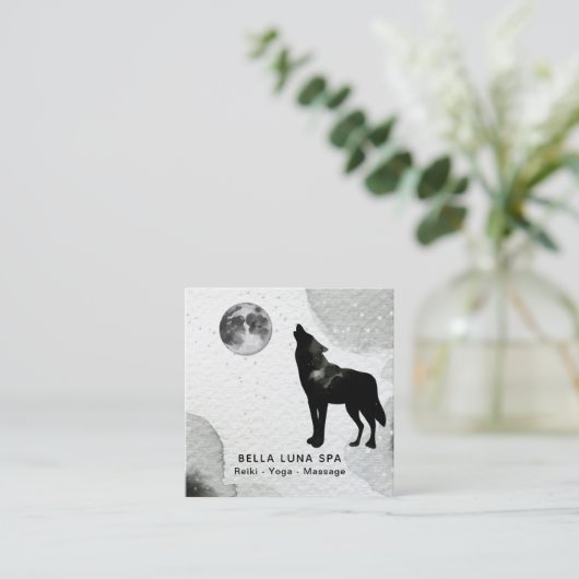 *~*の宇宙遠ぼえのオオカミはシャーマンの月を主演します スクエア名刺 (スタンド正面)