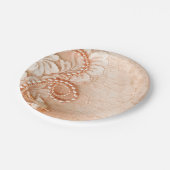 |の完全なモモを結婚する真珠およびレース ペーパープレート (アングル)