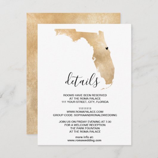 の宛先フロリ結婚ダマップリムーバブルハート エンクロージャーカード (正面/裏面)