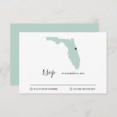 の宛先フロリ結婚ダマップリムーバブルハート 出欠カード (正面/裏面)