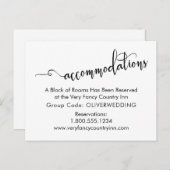 の宿泊結婚タイポグラフィエンクロージャカード ポストカード (正面/裏面)