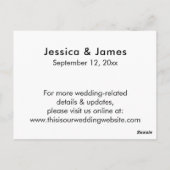 の宿泊結婚タイポグラフィエンクロージャカード ポストカード (裏面)